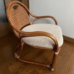【決まりました】籐座椅子　ラタン椅子の画像