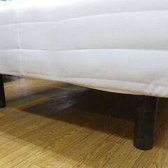 無印良品 脚付きマットレスベッド シングルベッド  98×198㎝ スチールフレーム 20㎝脚 高密度ポケットコイル MUJI　西岡店の画像