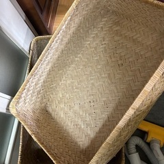 【取引終了】古道具　昭和レトロ　柳行李　つづら　竹かご　衣装箱　ノスタルジーの画像