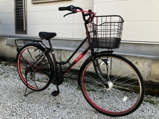443、ママチャリ27インチ黒赤