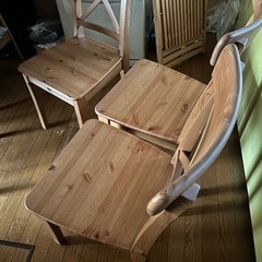 ５００円！IKEAの木製チェア　3脚セット