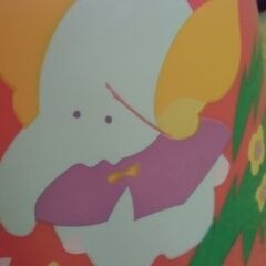 【取引成立】●無料● プラスチック ゴミ箱 ぞうさんとネコ 差し上げます。＊石川県＊美川より＊期間限定の画像