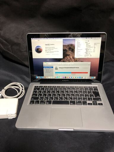 「MacBook Pro 13インチ Mid 2012 MD101J/A」高性能Core i5 - 2.5GHz(TB時最大3.1GHz)/メモリー４GB / HDDは250GB / MacOS(Catalina)とWin10(Office2010もインストール済)の選択起動可能　コンパクトなオールインワンモバイルノートPC / Webカメラ / Bluetooth / 無線LAN / バッテリー使用可能の中古品