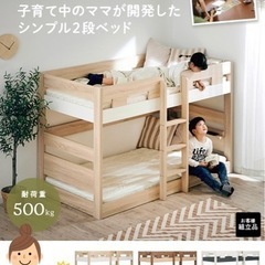 二段ベッド✳︎ロータイプ✳︎使用1年美品✳︎無料✳︎厚木市