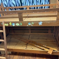 2段ベット　木製　取引中の画像