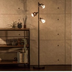 【美品】ニトリ　フロアランプ　ウッドリング2(DBR/BK)の画像