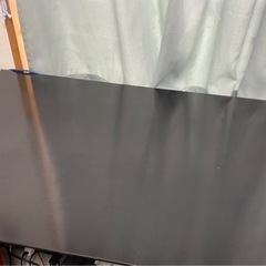 お値下げ中！L型コーナーデスク ガラス パソコンデスク ブラック 黒　中古の画像