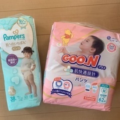 グーン　Mサイズ　パンツ／パンパース　Lサイズ　パンツ
