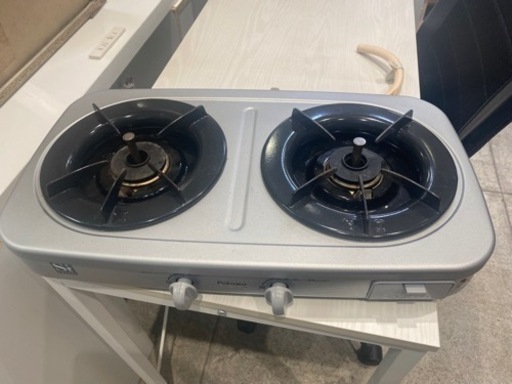 パロマ 都市ガス グリルなし 2口 ガスコンロ ガステーブル 中古
