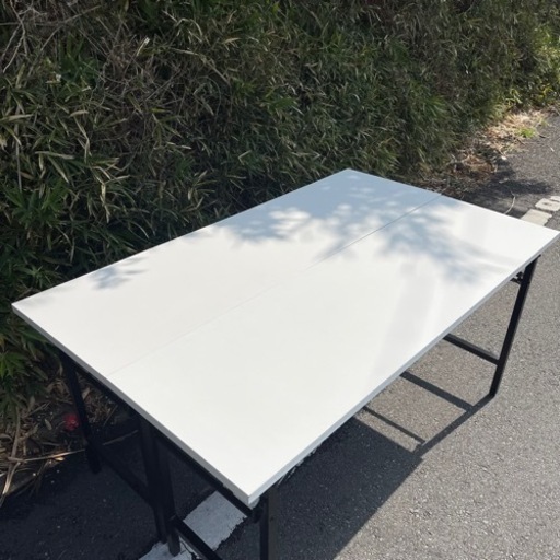 超お買い得‼️美品‼️会議用テーブル 折りたたみテーブル 棚付き 幅1800×奥行450×高さ700mm 長机 イベントテーブル 作業台 受付 学習塾 学校