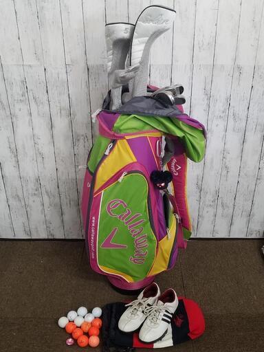 レディース 初心者 ビギナー callaway キャロウェイ solaire ソレイル  ゴルフクラブ ハーフセット 8本 女性用 右利き バッグ、シューズ付き