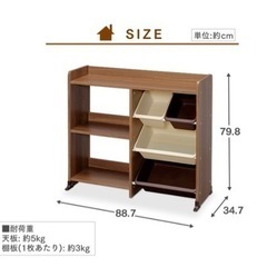 おもちゃ収納棚の画像