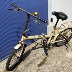 【 ジャンク品 】20インチ 折りたたみ自転車  荷台付