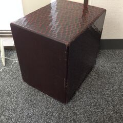 ★超超オススメ★木製 引出 三段 クロコダイル柄風 赤 MMTP0330-7の画像