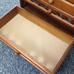 ★オススメ★木製 小物入れ アクセサリー入れ 中仕切りあり 鏡 ４段 MMTP0330-8の画像