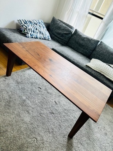 大塚家具　天然木　定価¥67,400  ダイニングテーブル　ブラウン