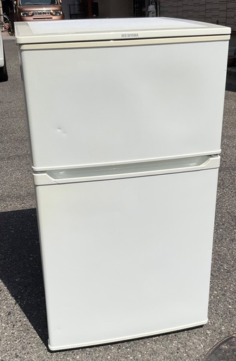 ①✓アイリスオーヤマノンフロン冷凍冷蔵庫 ✓ ✓IRR-A09TW-W