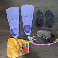 【取引可能です】シュノーケル　セット　一回使用　25-27cm