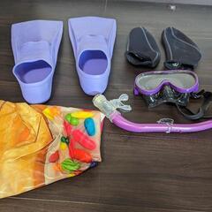 【取引可能です】シュノーケル　セット　一回使用　25-27cmの画像