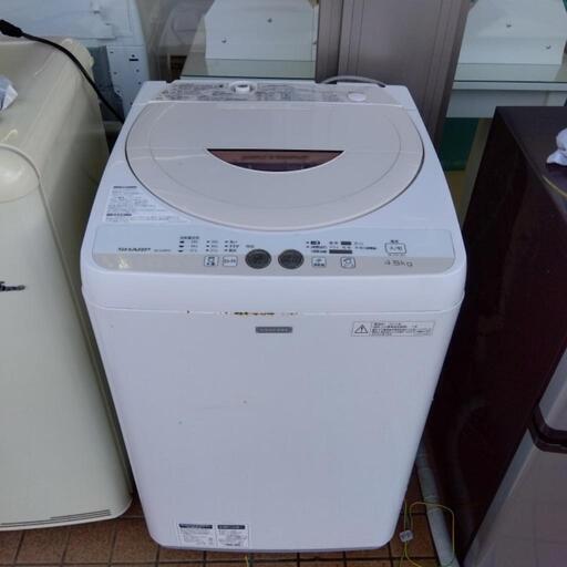 HJ436【中古】SHARP 全自動電気洗濯機 ES-G45PC-C 4.5kg