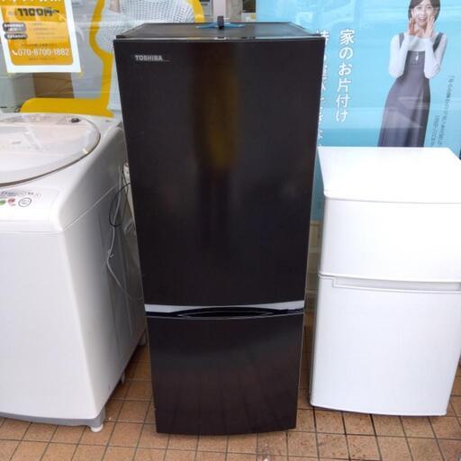 HJ439【中古】TOSHIBA ノンフロン冷凍冷蔵庫 GR-S15BS(K) 2020年製