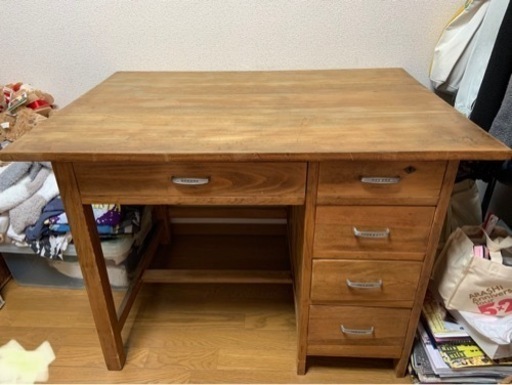 アンティーク机★昭和レトロ 木製デスク 机 ヴィンテージ 書斎机 勉強机