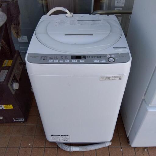 HJ440【中古】SHARP 全自動電気洗濯機 ES-GE7D-W 7.0kg