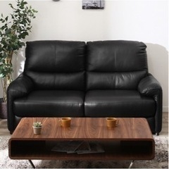 2人用左電動本革リクライニングソファジャファー スタンダードタイプ