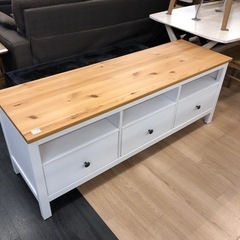 IKEA テレビボード ホワイト×ナチュラル【トレファク上福岡】