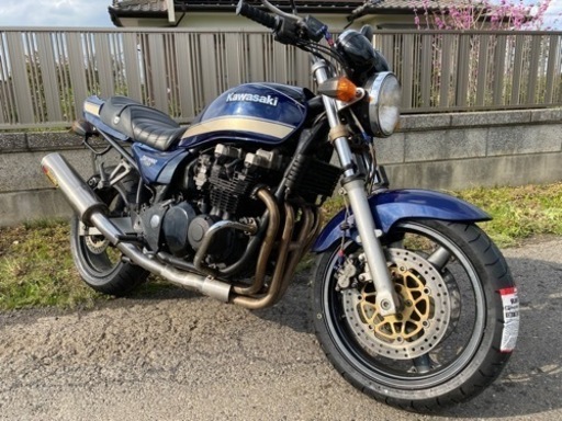 ☆Kawasaki.ZR750タイガーカラー☆車検令和6年9月☆前後タイヤ・前後ブレーキ・プラグ4本などなど新品交換で快調！！