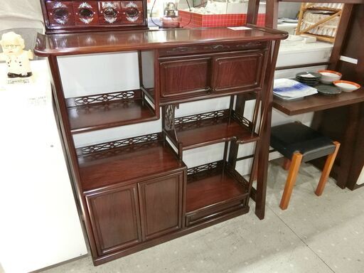 半額セール!! 飾り棚 唐木家具 【モノ市場東海店】141