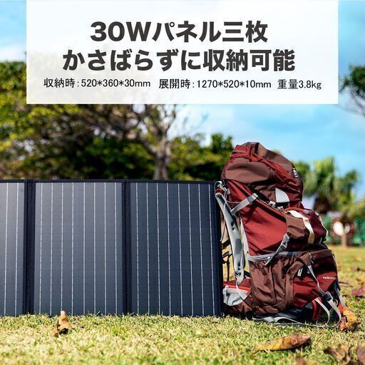 ⑩【処分価格】新品　ソーラーパネル90Wh
