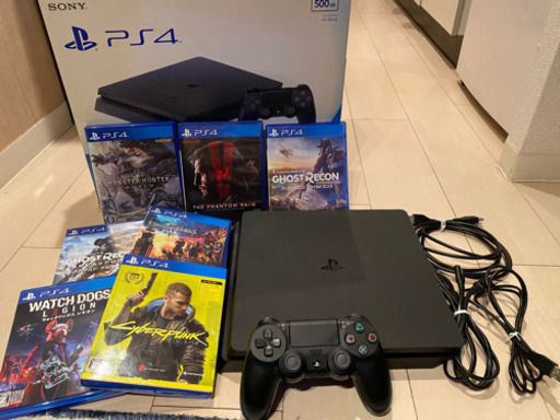PlayStation4本体 CUH-2000A Jet Black 500GB ゲームソフト7本セット