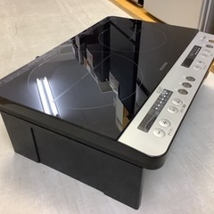 【リサイクルサービス八光】2018年製　アイリスオーヤマ　2口IHコンロスタンド付　IHK-W12SP-Bの画像