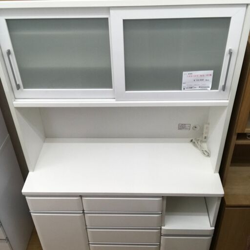 ★ジモティ割あり★ ニトリ 食器棚 ホワイト H201×W120×D51 クリーニング済み KJ1748