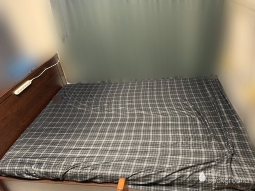 【値下げ】IKEA ダブルベッドフレーム　すのこ付き　大阪