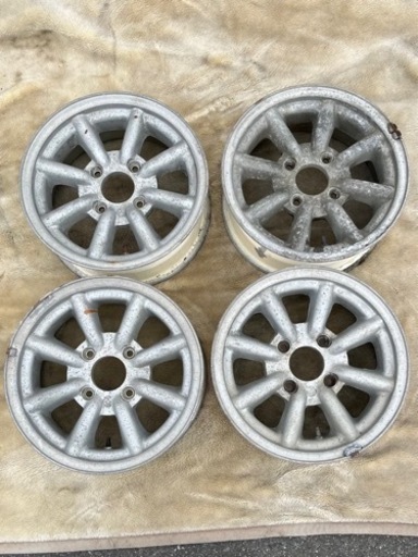 最終値下げ！4本セット価格！ワタナベ！タイプB！14-6J！PCD114.3！4穴！旧車！当時物！希少品！レストアベース！