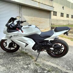 カワサキのニンジャ250cc　エンジンセル一発始動でホワイトでピ...