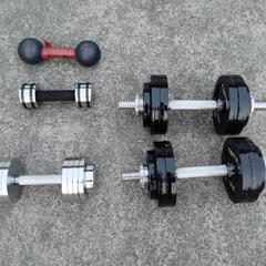 ダンベル　バーベル　鉄アレイ　筋トレの画像