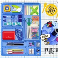 ライオン事務器 デスクイントレー CS-58-B ブルー の画像