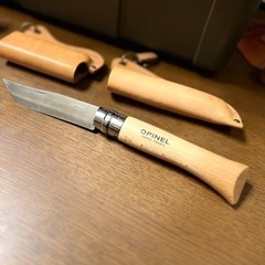 キャンプ用品　レザーケース　ヌメ革の画像