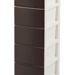 【4段x2の計8個です】サンカ ルームス 収納 チェスト ブラウン スリムの画像