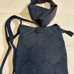 クロスヘアバンド　紬の着物リメイク　ハンドメイド　未使用