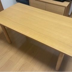 ※値下げ　※解体済み　5月3日まで　無印良品　木製ミドルテーブル・オーク材の画像