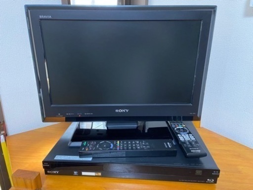 中古SONY液晶テレビ+ブルーレイ・DVDレコーダー