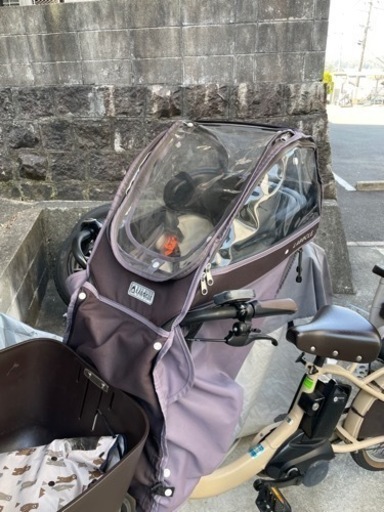 電動自転車シートとカバー　OGK 子ども前乗せ座席　ギュットクルーム