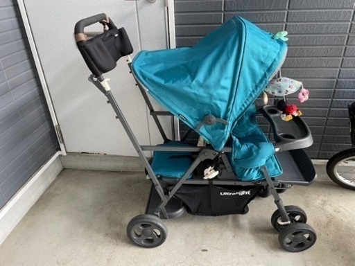 2人乗りベビーカー　joovy カブースウルトラライトグラファイト