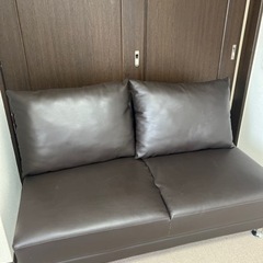 おしゃれなブラウンソファー【取りに来てくれる方】