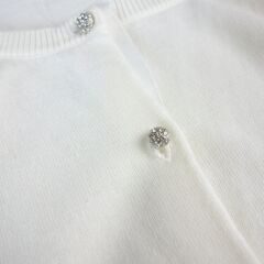 【No.46】PROPORTION ビジューボタンカーディガン オフホワイト 2(S)の画像