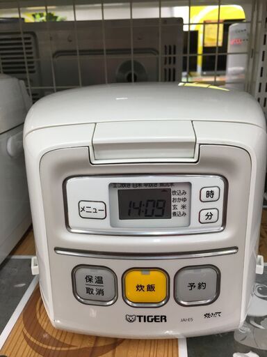 タイガー　炊飯器 JAI-55E5 中古品 3合炊き 2020年製
